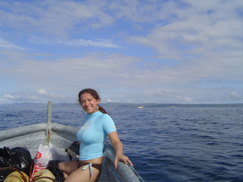 Gianna on the fish lookout!.